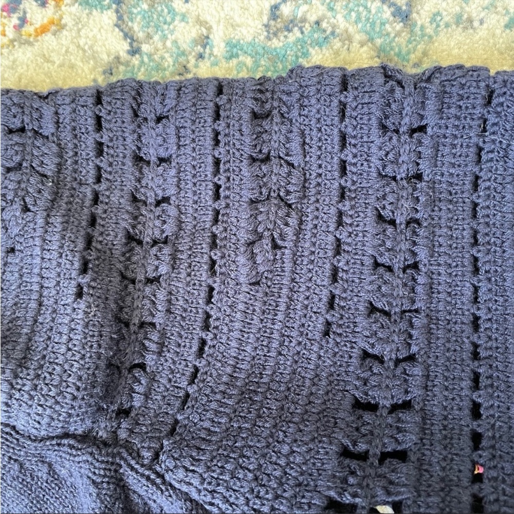 Sezane Orion Navy Wool-Knit Jumper - Picture 6 of 12